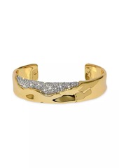 Alexis Bittar Solanales Crystal & 14K-Gold-Plated Cuff Bracelet