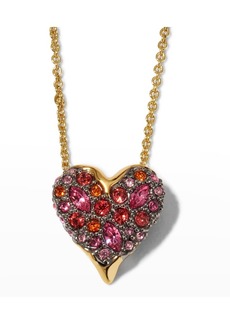 Alexis Bittar Solanes Crystal Heart Pendant Necklace