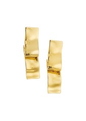 Alexis Bittar Twisted 14K Goldplated Folded Ribbon Earrings