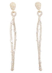 Alexis Bittar 10K Gold Plated Twisted Linear Pave Post Earrings