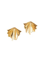Alexis Bittar Vitreum 14K Gold-Plated Pleated Fan Stud Earrings