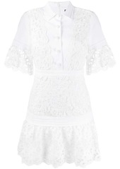 Alexis embroidered lace shirt dress