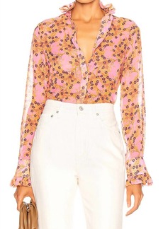 Alexis Indra Top In Rose Floral