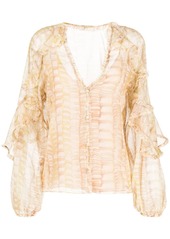 Alexis long-sleeve ruffled blouse