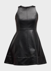 Alexis Lorenza Sleeveless Vegan Leather A-Line Mini Dress