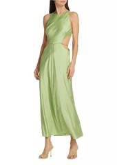 Alexis Lune Cut-Out Satin Maxi Dress