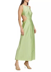 Alexis Lune Cut-Out Satin Maxi Dress