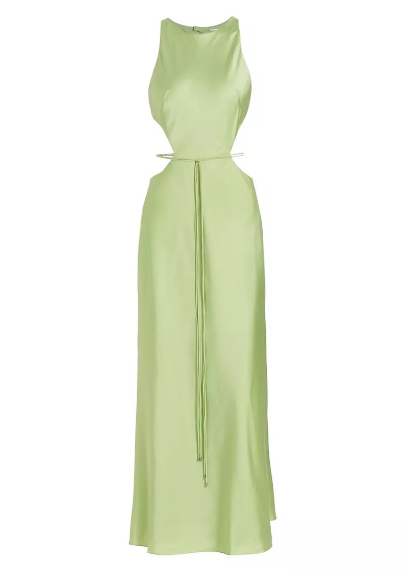 Alexis Lune Cut-Out Satin Maxi Dress