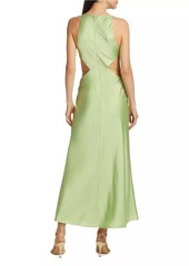 Alexis Lune Cut-Out Satin Maxi Dress