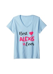 Womens Best Alexis Ever Shirt Alexis First Name V-Neck T-Shirt