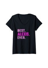 Womens Best Alexis Ever Shirt Alexis First Name V-Neck T-Shirt