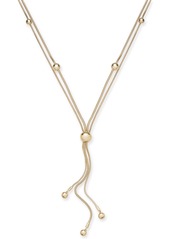 Alfani Beaded Double Strand Lariat Necklace, 24" + 2" extender, Created for Macy's