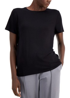 Alfani Women's Crewneck T-Shirt, Created for Macy's - Deep Black