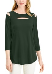 Alfani Front-Cutout Cold-Shoulder Top, Created for Macy's
