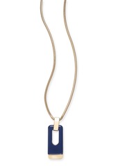 Alfani Gold-Tone & Blue Acrylic Large Link 34" Pendant Necklace, Created for Macy's