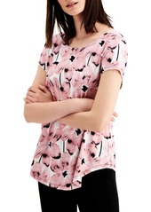 Alfani Knit Print T-Shirt, Created for Macy's