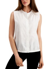 Alfani Mandarin-Collar Bubble Shirt, Created for Macy's