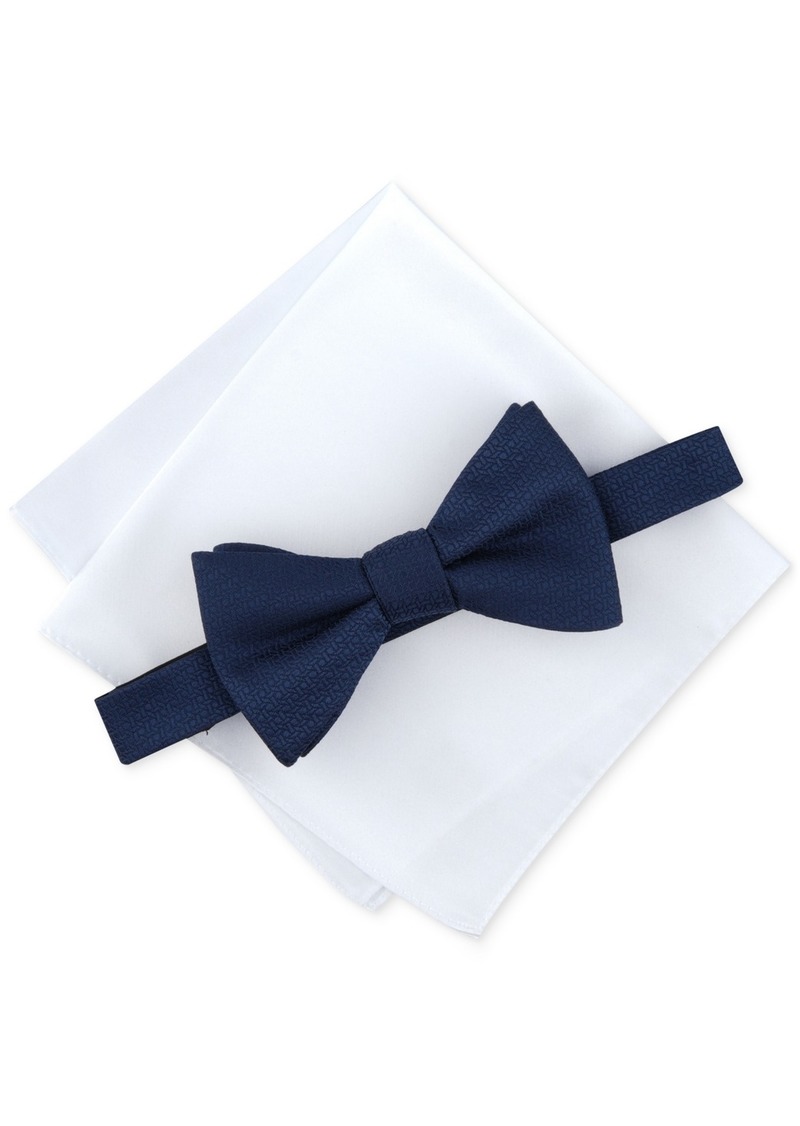 Alfani Men's 2-Pc. Bow Tie & Pocket Square Set, Created for Macy's - Navy
