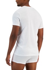 Alfani Men's 4-Pk. Classic-Fit Solid Cotton Undershirts, Created for Macy's - Deep Black