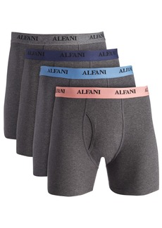 Alfani Men's 4-pk. Logo Boxer Briefs, Created for Macy's - Charcoal Hthr