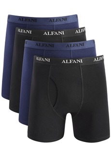 Alfani Men's 4-Pk. Moisture-Wicking Cotton Boxer Briefs, Created for Macy's - Navy/black Cmbo