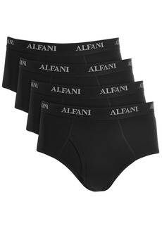 Alfani Men's 4-Pk. Moisture-Wicking Cotton Briefs, Created for Macy's - Deep Black