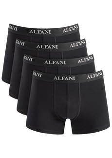 Alfani Men's 4-Pk. Moisture-Wicking Cotton Trunks, Created for Macy's - Deep Black