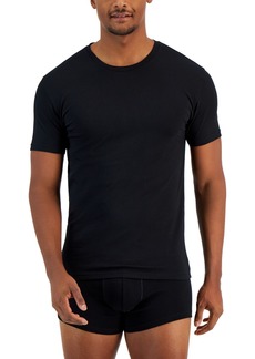 Alfani Men's 4-Pk. Slim-Fit Solid Cotton Undershirts, Created for Macy's - Deep Black