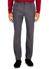 Alfani Men's AlfaTech Classic-Fit Stretch Twill Pleated Dress Pants, Created for Macy's