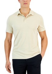 Alfani Men's AlfaTech Stretch Solid Polo Shirt, Created for Macy's - Brown Rice