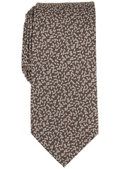 Alfani Men's Allendale Dot-Print Tie, Created for Macy's - Cognac