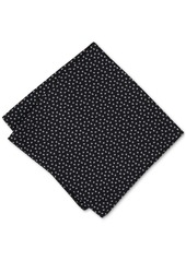 Alfani Men's Angle Geo-Print Pocket Square, Created for Macy's - Black