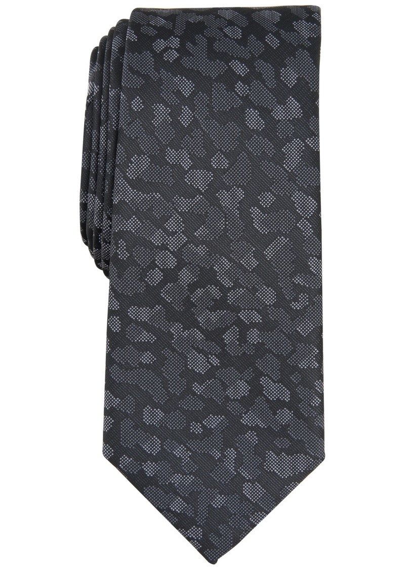 Alfani Men's Arleve Abstract Print Tie, Created for Macy's - Black