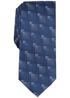 Alfani Men's Aster Geo-Pattern Tie, Created for Macy's - Navy