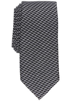 Alfani Men's Baldwin Mini-Grid Tie, Created for Macy's - Charcoal