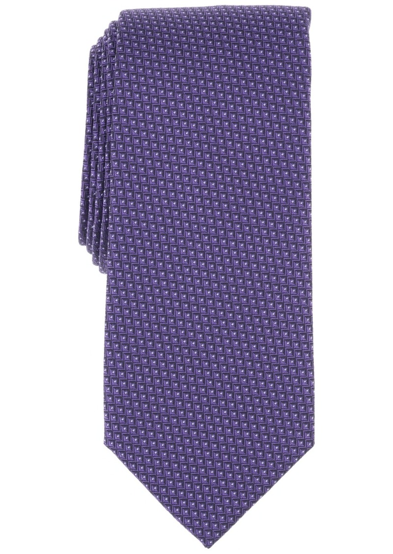 Alfani Men's Bellair Geo-Pattern Tie, Created for Macy's - Plum