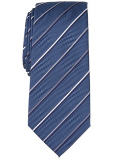 Alfani Men's Belwood Slim Stripe Tie, Created for Macy's - Navy