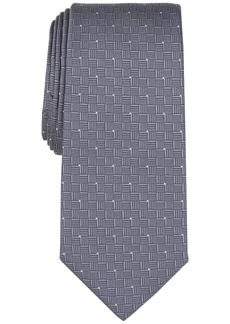 Alfani Men's Brookes Mini-Dot Tie, Created for Macy's - Grey