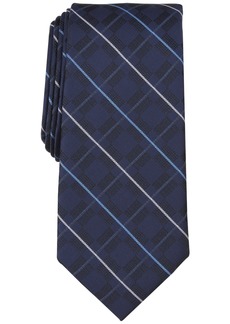 Alfani Men's Canfield Grid Tie, Created for Macy's - Navy