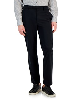 Alfani Men's Classic-Fit Solid Stretch Suit Pants, Created for Macy's - Deep Black