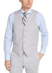 Alfani Men's Classic-Fit Stretch Gray Solid Suit Vest, Created for Macy's