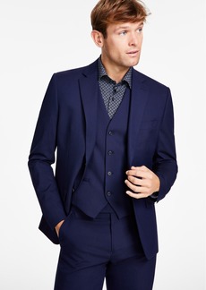 Alfani Men's Classic-Fit Stretch Solid Suit Jacket, Created for Macy's - Navy
