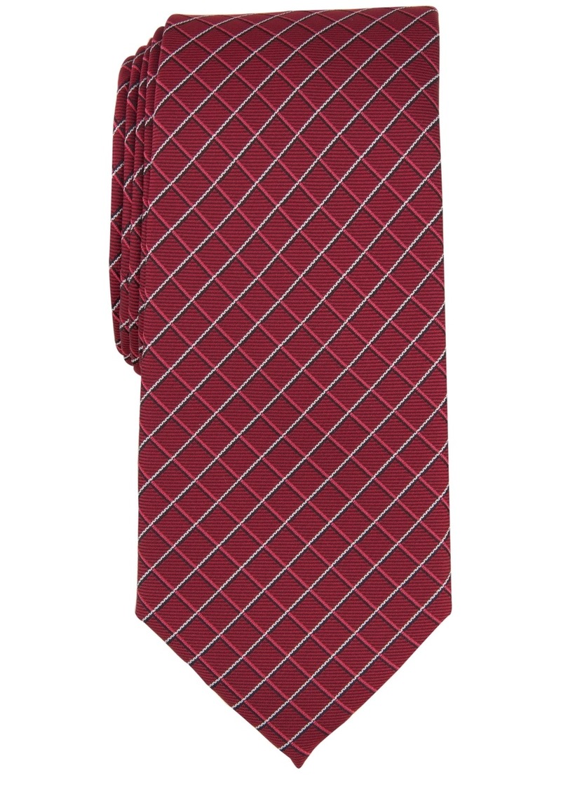 Alfani Men's Conway Grid Tie, Created for Macy's - Red