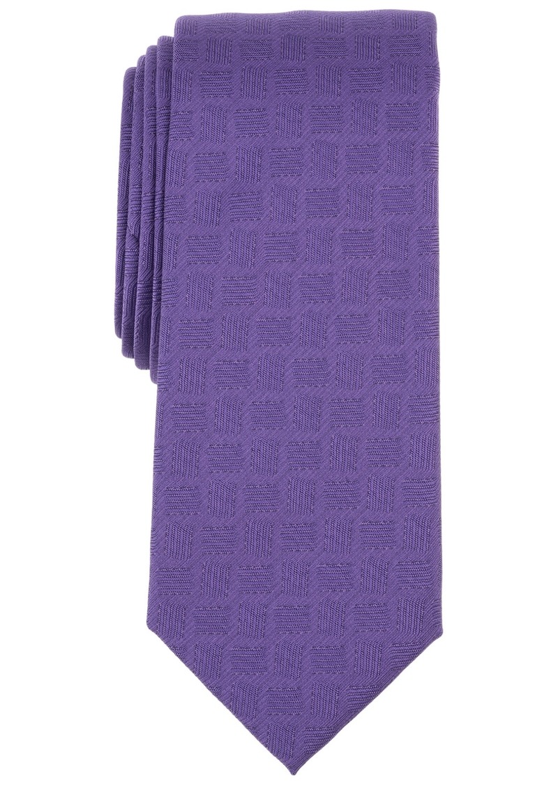 Alfani Men's Crown Solid Tie, Created for Macy's - Plum