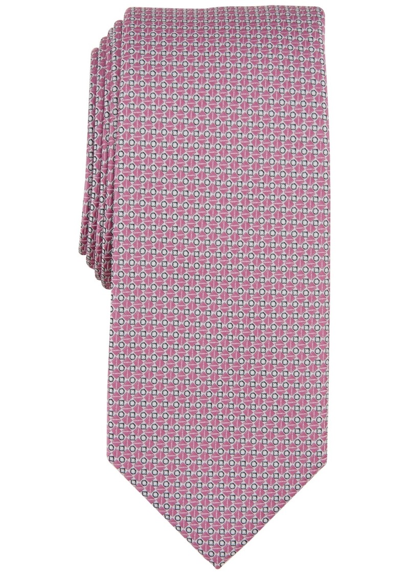 Alfani Men's Dawson Mini-Geo Tie, Created for Macy's - Pink