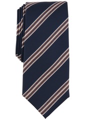 Alfani Men's Delafield Stripe Tie, Created for Macy's - Cognac