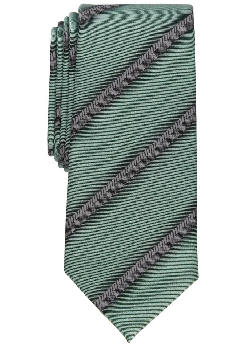 Alfani Men's Desmet Striped Slim Tie, Created for Macy's - Mint