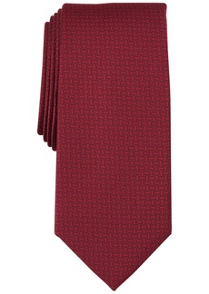 Alfani Men's Edson Mini-Link Tie, Created for Macy's - Burgundy