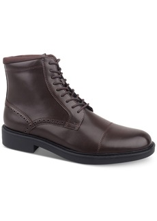 Alfani Men's Elroy Lace-Up Cap-Toe Boots, Created for Macy's - Brown