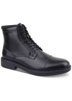 Alfani Men's Elroy Lace-Up Cap-Toe Boots, Created for Macy's - Black